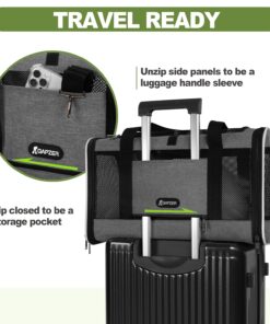 GAPZER Cat Carrier 18x11x11 Top Load Soft Pet Travel Bag Over 15 lbs, Collapsible Small Dog Puppy Crate 10 Pounds, Small Animal Rabbit Kennel Carrying Case, Kitten Mesh Cage...