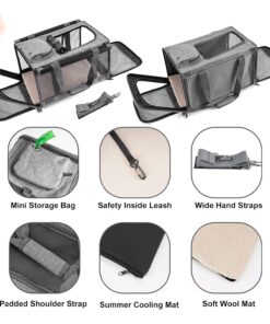 GAPZER Pet Carrier for Large Cats, Soft-Sided Cat Carrier for Medium Big Cats and Puppy up to 20lbs, Washable Dog Carrier Privacy Protection for Home Outdoor Travel