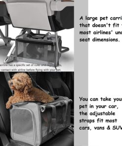 GAPZER Pet Carrier for Large Cats, Soft-Sided Cat Carrier for Medium Big Cats and Puppy up to 20lbs, Washable Dog Carrier Privacy Protection for Home Outdoor Travel