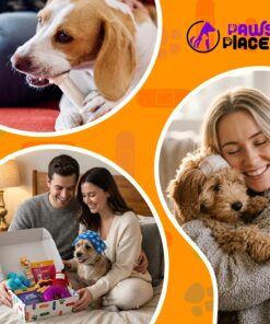 Get Well Soon Dog Gifts, Dog Care Package, Puppy Gift Basket with 3 Dog Treats and 4 Toys, Adorable Puppy Gift Basket, Pet Care Package