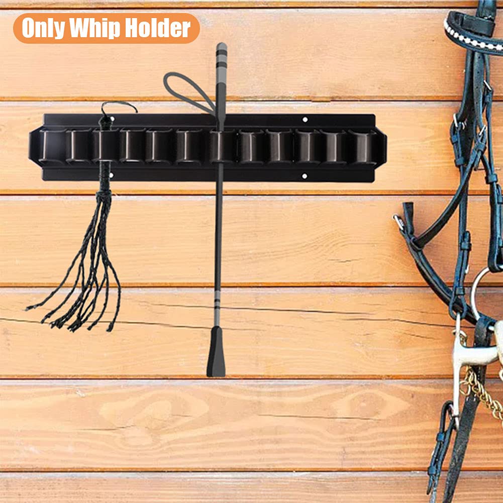 GEZICHTA Horse Whip Crop Holder Rack Wall Mounted for Horse Stables Durable Storage Organizer Crop Holder Whip Rack