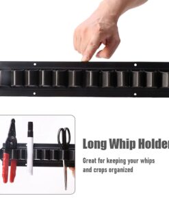 GEZICHTA Horse Whip Crop Holder Rack Wall Mounted for Horse Stables Durable Storage Organizer Crop Holder Whip Rack