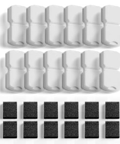 GIOTOHUN Cat Water Fountain Filter Replacement: 12 Cat Fountain Filter - 12 Pet Fountain Filter - 6 Carbon Filters & 6 Foam Filters - Suitable for GIOTOHUN Stainless Steel Cat...