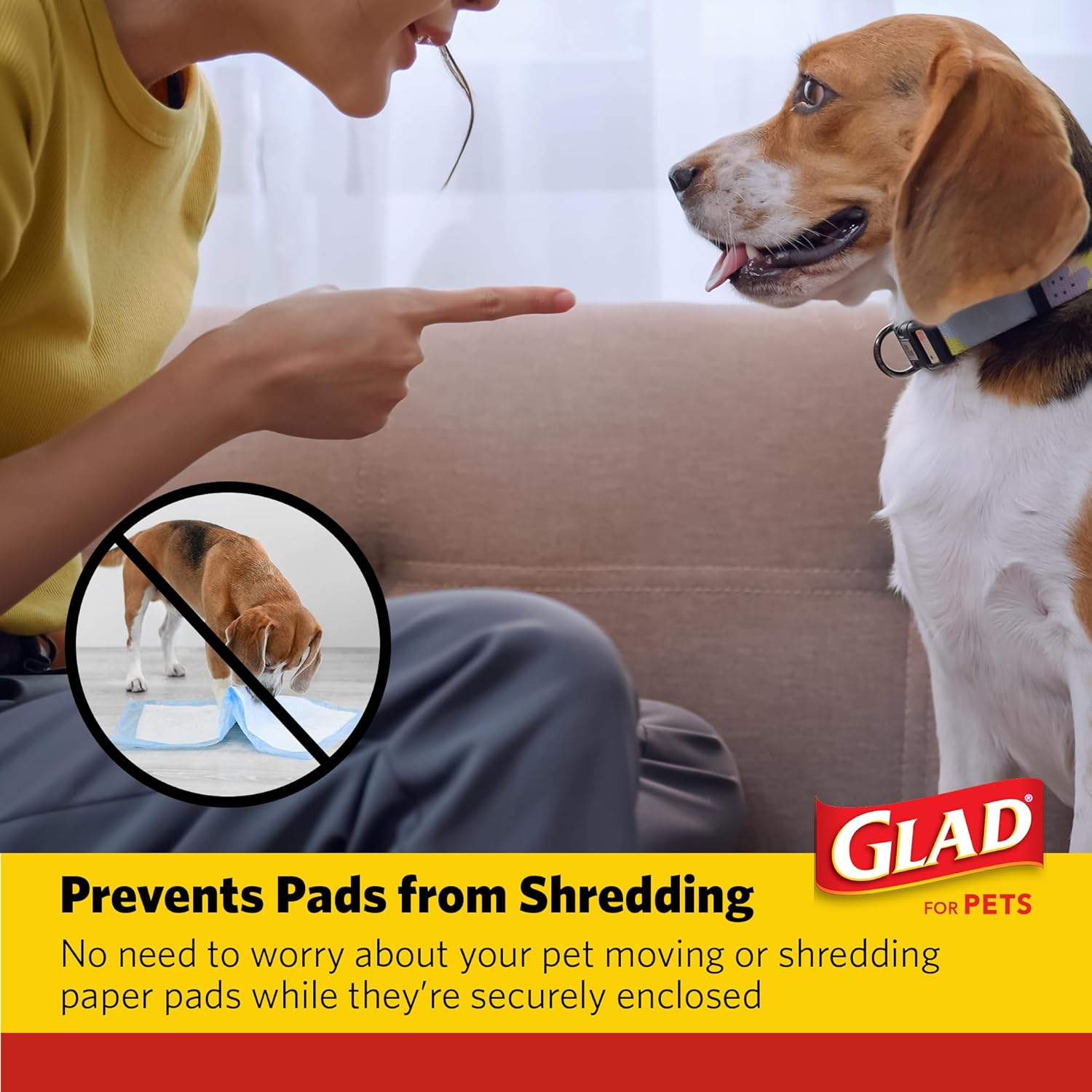 Glad for Pets Puppy Potty Training Pad Holder for Disposable Pads - Puppy Potty Tray, Dog Potty Training Tools for Indoor Pee Pad Station, Potty for Dogs - Fits 23" x 23" or...