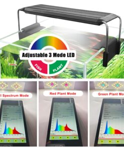 Glass Aquarium Starter Kits 1.5 Gallon Small Fish Tank, Betta Fish Tank for Home Office Deco, with LED Light, Power Filter, 4mm Glass, Black