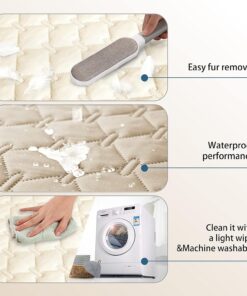 gogobunny 100% Double-Sided Waterproof Dog Bed Cover Pet Blanket Sofa Couch Furniture Protector for Puppy Large Dog Cat, Reversible (30x70 Inch (Pack of 1), Dark Beige/Light Beige)