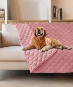 gogobunny 100% Double Sided Waterproof Dog Blanket Soft Pet Bed Cover Reversible Protect Furniture Couch Sofa Car for Puppy Large Dog Cat (Dark Charcoal/Light Charcoal, 30x70...