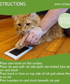 Green Pollywog | Extra-Large Clean Touch Inkless Ink Pad for Pets | Paw/Nose Prints for Dogs & Cats Non-Toxic | Paw Print Stamp Kit | Dog Paw Print Kit | Cat Footprint Keepsake...