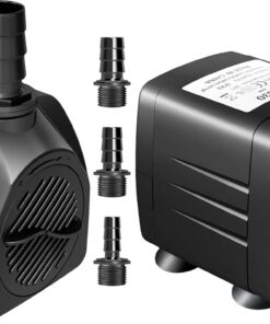 GROWNEER 550GPH Submersible Pump 30W Fountain Water Pump, 2000L/H, with 7.2ft High Lift, 3 Nozzles for Aquarium, Fish Tank, Pond, Hydroponics, Statuary, Pool