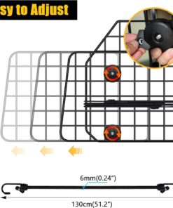 Gtongoko Dog Car Barriers for SUVs, Vehicles, Cars, Trucks, Upgraded Adjustable Heavy-Duty Wire Mesh Pet SUV Barriers Universal-Fit, Car Accessories Safety Travel, 2pcs 51.2In...