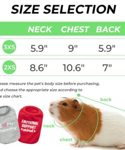 Guinea Pig Clothes - 2 Pack Cute Small Animal Vest Clothes for Rat, Rabbit, Chinchilla, Ferret, Kitten, Bunny, Chihuahua, Mini Dogs - Soft Breathable T-Shirt Pet Costume