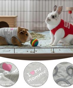 Guinea Pig Clothes - 2 Pack Cute Small Animal Vest Clothes for Rat, Rabbit, Chinchilla, Ferret, Kitten, Bunny, Chihuahua, Mini Dogs - Soft Breathable T-Shirt Pet Costume