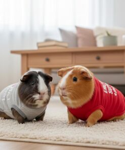 Guinea Pig Clothes - 2 Pack Cute Small Animal Vest Clothes for Rat, Rabbit, Chinchilla, Ferret, Kitten, Bunny, Chihuahua, Mini Dogs - Soft Breathable T-Shirt Pet Costume