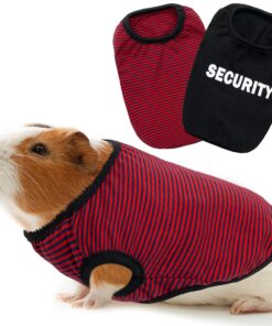Guinea Pig Clothes - 2 Pack Cute Small Animal Vest Clothes for Rat, Rabbit, Chinchilla, Ferret, Kitten, Bunny, Chihuahua, Mini Dogs - Soft Breathable T-Shirt Pet Costume
