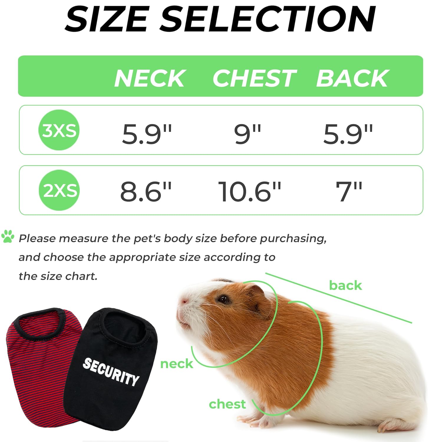Guinea Pig Clothes - 2 Pack Cute Small Animal Vest Clothes for Rat Rabbit Chinchilla Ferret Kitten Chihuahua - Soft Breathable T-Shirt Pet Costume