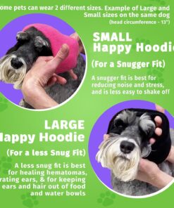 Happy Hoodie The Original Dog & Cat Calming Band - American Brand - Anxiety Relief/Noise Protection-Grooming-Thunder-Fireworks (Large, Purple) - Since 2008