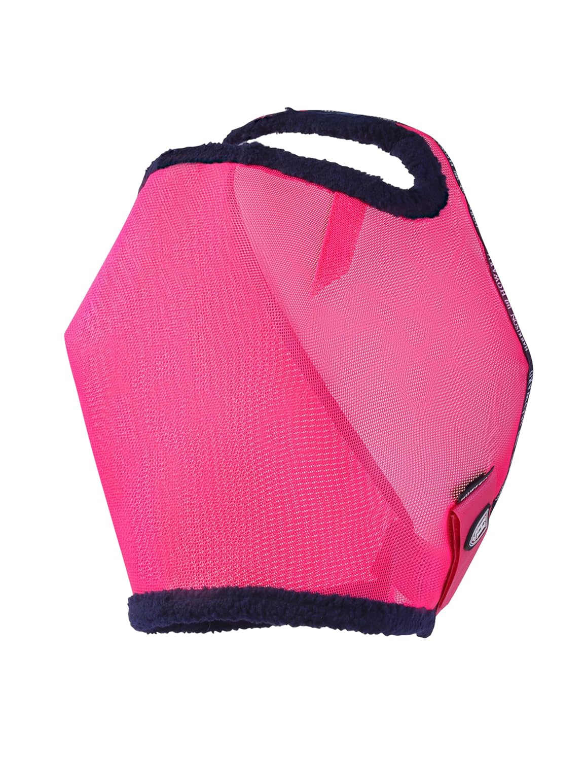 Harrison Howard All Round Mesh Horse Fly Mask UV Protective with Fleece Padded Edging Magenta L