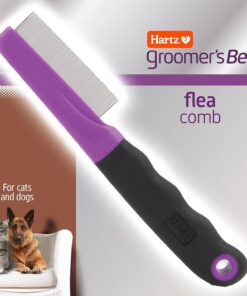 Hartz Groomer's Best Flea Comb for Dogs and Cats, Fine-Toothed Gentle Pet Comb for Detangling or Dematting Face & Paws (Pack of 1)