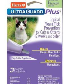 Hartz UltraGuard Topical Flea & Tick Prevention for Cats and Kittens - 3 Monthly Treatments