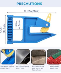Heavy Duty Stall Mat Grippers - Pair of 2 Mat Movers Tool for Horse Stalls, Gym, Barn, and Trailer, Makes Moving Rubber Mats Easier, Saves Your Back and Hands