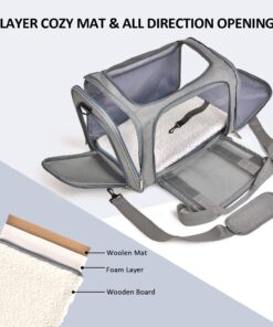 Henkelion Cat Carriers Dog Carrier Pet Carrier For Small / Medium Cats Dogs Puppies (Up To 15lbs), TSA Airline Approved Small Dog Carrier Soft Sided, Collapsible Waterproof...