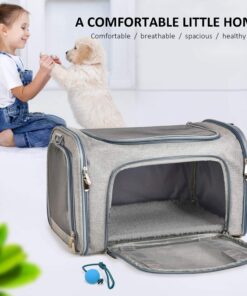 Henkelion Cat Carriers Dog Carrier Pet Carrier For Small / Medium Cats Dogs Puppies (Up To 15lbs), TSA Airline Approved Small Dog Carrier Soft Sided, Collapsible Waterproof...