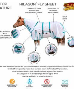 HILASON Horse Fly Sheet UV Protect Breathable Mesh Bug Mosquito Spring | Summer Horse Rug | Fly Rug