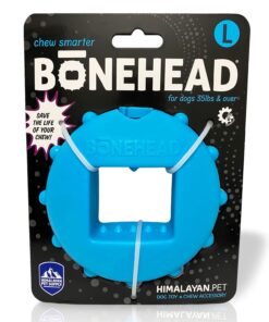 Himalayan Dog Chew Bonehead, Small Dog Chew Holder, Secures Yak Chews and Bully Sticks, Durable Nylon Dog Treat Holder, Safe Chew Toy for Puppies and Small Dogs, Safe Chewing...