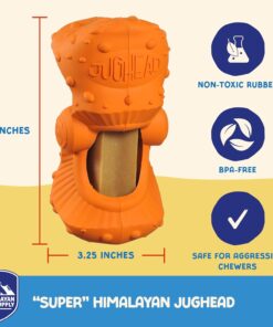Himalayan Jughead Super Dog Chew Holder - Holds Chews & Treats for Dogs, Slows Down Fast Chewers for Long Lasting Chews - Pair with Jughead Super Insert, and Veggie Treats Like...