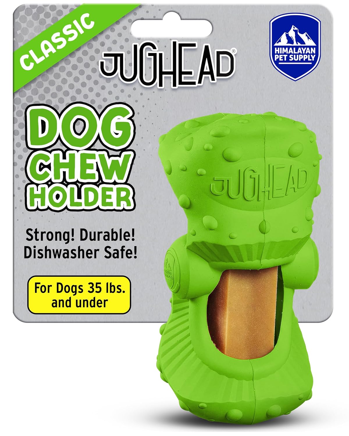 Himalayan Jughead Super Dog Chew Holder - Holds Chews & Treats for Dogs, Slows Down Fast Chewers for Long Lasting Chews - Pair with Jughead Super Insert, and Veggie Treats Like...