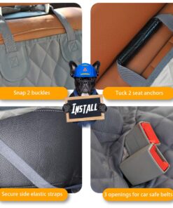 Honest Dog Car Seat Covers, Dog seat Cover with Side Flap for Cars, Trucks, and Suv's - Waterproof & Nonslip Pet Seat Cover for Backseat