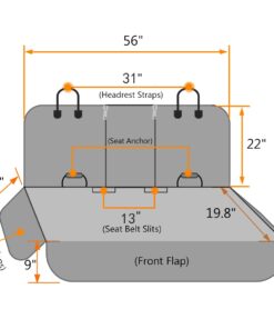 Honest Dog Car Seat Covers, Dog seat Cover with Side Flap for Cars, Trucks, and Suv's - Waterproof & Nonslip Pet Seat Cover for Backseat