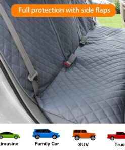 Honest Dog Car Seat Covers, Dog seat Cover with Side Flap for Cars, Trucks, and Suv's - Waterproof & Nonslip Pet Seat Cover for Backseat