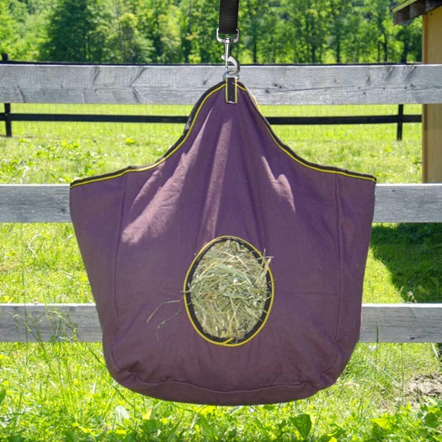 Horse Bucket Strap Hangers,Horse Suppliers Adjustable Nylon Straps up to 700 lbs for Hay Nets, Water Buckets,Hanging-Pratical and Easy Use(4 Pack), 1"x22"