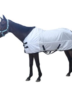 Horse Fly Sheet, Standard Neck Comfy Mesh Fly Sheet for Horses, Equine Summer Sheets UV-Protective Green 78