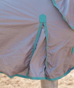 Horse Fly Sheet with Detachable Neck Cover & Belly Wrap, Adjustable Fly Sheet for Horses, Ventilated Airflow Mesh Equine Cooling Summer Flysheet Grey 72
