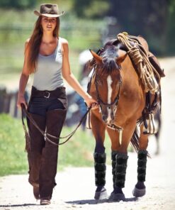 Horse Leg Wraps Set of 2, Horse Ice Leg Boots Perfect for Equestrian Training& Daily Use, Comfortable and Premium Support for Injury Recovery to Fit for All Horses(Black & Blue,...