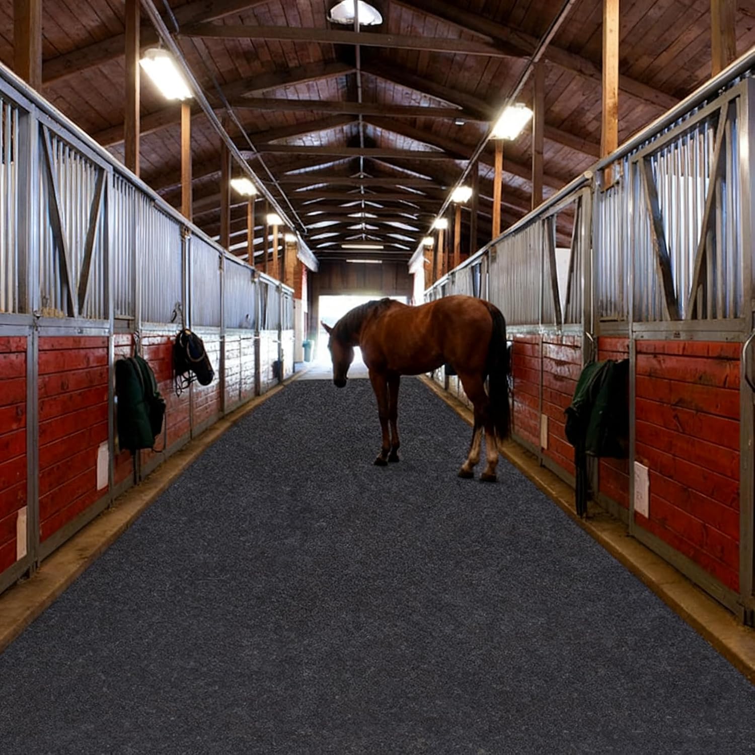Horse/Stable Mats - Duty Stall Mats - for Floor Surface/Absorbent mat Lightweight Washable Floor Mat,Back Non-Slip,Keeps Stable Floors Clean and Dry Over time (48''x 72'')