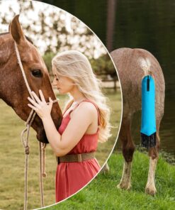 Horse Tail Bag - Pack of 2, Waterproof and Durable, Adjustable Large Opening for Easy Fit, Fringe Design Simulates A Fly Swatter, Protects Horse's Tail from Dirt, Breakage and...