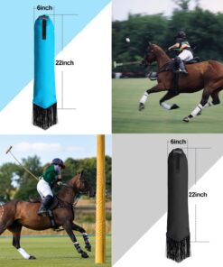 Horse Tail Bag - Pack of 2, Waterproof and Durable, Adjustable Large Opening for Easy Fit, Fringe Design Simulates A Fly Swatter, Protects Horse's Tail from Dirt, Breakage and...