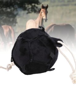 Horse Treat Ball, Slow Feed Hanging Ball with Elastic Tether to Relieve Stress & Improve Chewing Behavior, Ideal for Equestrian Training & Stable Entertainment