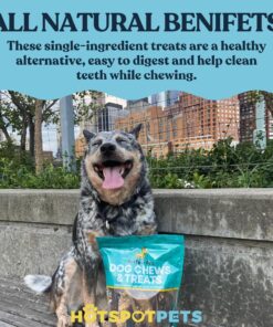 hotspot pets 20 Pack - 7 Inch USDA Certified Rawhide Dog Chews - from Grass Fed Brazilian Cows - Promotes Tooth Health and Good Behavior (20 Pack)