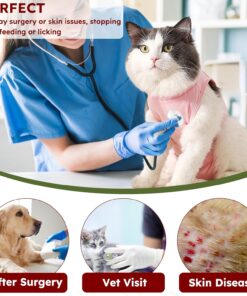 Hpetppy Cat Recovery Suit for Spay Abdominal Wounds, Breathable Cat Onesie for Cats After Surgery Female, Kitten Surgical Recovery Suit Female Cone of Shame Alternative for Cats...