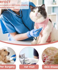 Hpetppy Cat Recovery Suit for Spay Abdominal Wounds, Breathable Cat Onesie for Cats After Surgery Female, Kitten Surgical Recovery Suit Female Cone of Shame Alternative for Cats...