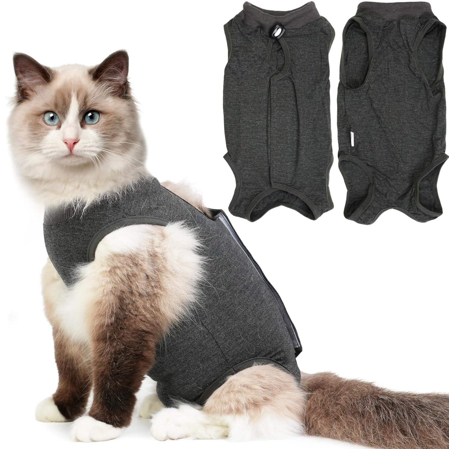 Hpetppy Cat Recovery Suit for Spay Abdominal Wounds, Breathable Cat Onesie for Cats After Surgery Female, Kitten Surgical Recovery Suit Female Cone of Shame Alternative for Cats...