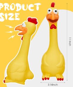 Hungdao 1 Pcs Horse Toys Latex Squeaky Squeeze Chicken Squeak Turkey Balls for Play Fake Screaming Chicken Toys for Horses Soccer Ball for Reduce Separation Anxiety Noise Maker...