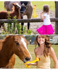 Hungdao 1 Pcs Horse Toys Latex Squeaky Squeeze Chicken Squeak Turkey Balls for Play Fake Screaming Chicken Toys for Horses Soccer Ball for Reduce Separation Anxiety Noise Maker...