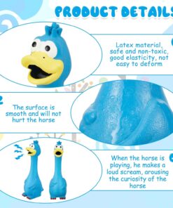 Hungdao 1 Pcs Horse Toys Latex Squeaky Squeeze Chicken Squeak Turkey Balls for Play Fake Screaming Chicken Toys for Horses Soccer Ball for Reduce Separation Anxiety Noise Maker...