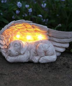 iHeartDogs Dog Memorial Gifts - Forever My Guardian Angel Garden Solar Light - Pet Memorial Stone