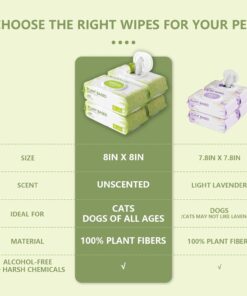 IMMHABI 400 Unscented Pet Wipes for Paws and Butt Plant Based Hypoallergenic Pets Cleansing & Deodorizing Anal Gland Hygienic Puppy Wipes for Dogs